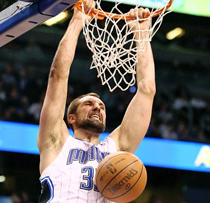 Ryan Anderson helps the Magic with a strong 26-point, 16-rebound performance against the 76ers. (US Presswire)