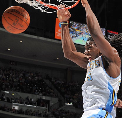 Kenneth Faried drops in 11 points along with a team-high 10 rebounds in a blowout win over Orlando. (Getty Images)