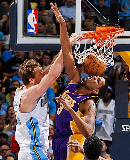 Of Timofey Mozgov's three field goals Thursday, this posterization of Devin Ebanks is probably the most gratifying.  (Getty Images)