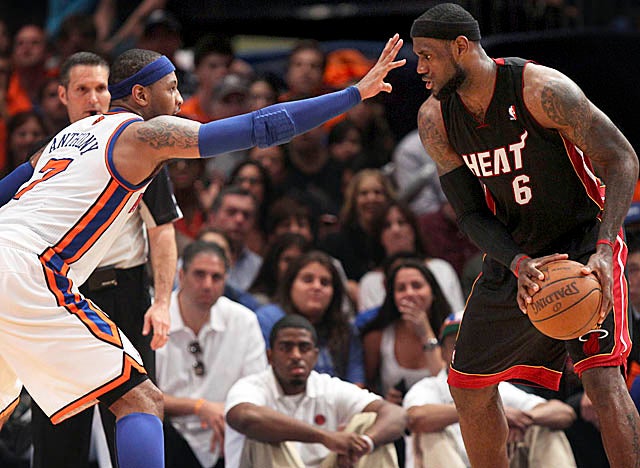 LeBron, whose Heat moved past the Knicks into Round 2, will receive the MVP trophy Sunday. (AP)
