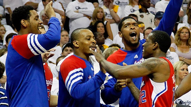 Time to rejoice: The Clippers win a postseason series for the third time in 41 years. (Getty Images)
