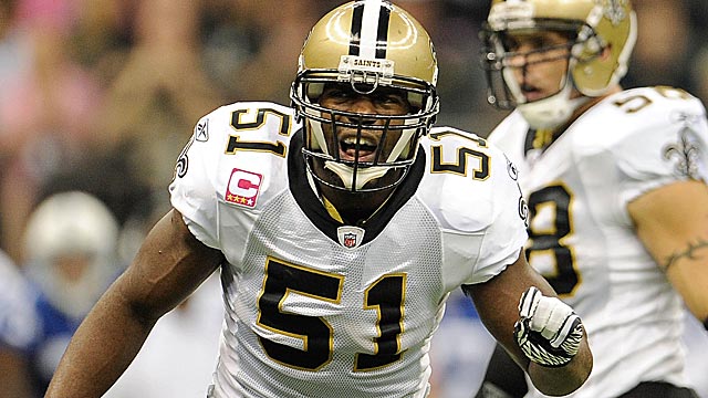 Until his suspension, Jonathan Vilma was by all accounts the Saints' defensive leader. (Getty Images)
