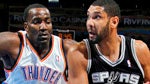 Tim Duncan, Kendrick Perkins (Getty Images)