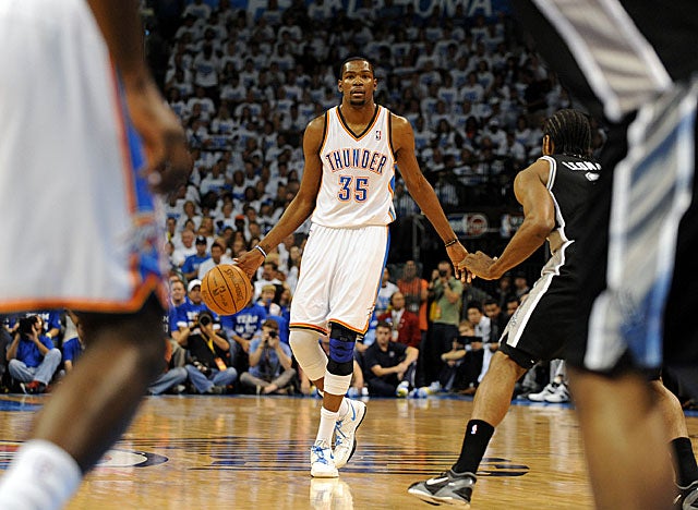 Durant has stepped up his game during the Western finals as he becomes a playmaker for OKC. (Getty Images)