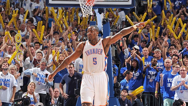 OKC fans have played a major role for the Thunder, who are perfect at home this postseason. (Getty Images)