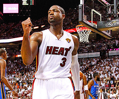 Dwyane Wade helps the Heat claim Game 3 of the Finals by hitting 9 of his 11 free throw attempts. (Getty Images)