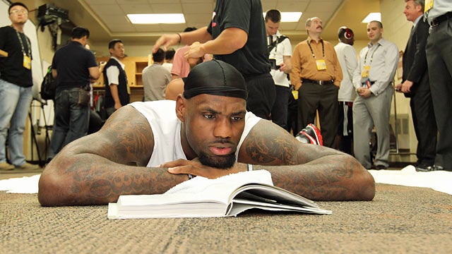 LeBron, who reads before games to slow his mind down, has a routine that works well for him. (Getty Images)