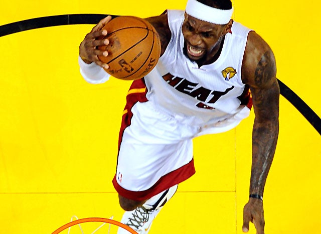 The more LBJ played from a position of strength inside the lane, the harder Miami was to beat. (Getty Images)