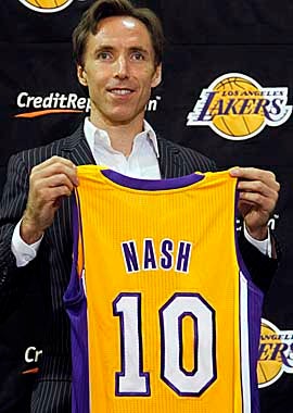 Nash's $27M deal puts L.A.'s payroll and tax bill for '12-13 to $105M for nine players. (AP)