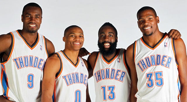 The Thunder's young core gets a big shakeup as Harden heads to Houston. (Getty Images)