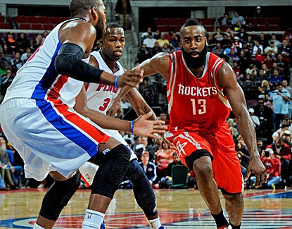 James Harden falls just short of his career high of 40 points, but his 12 assists are a career best. (Getty Images)