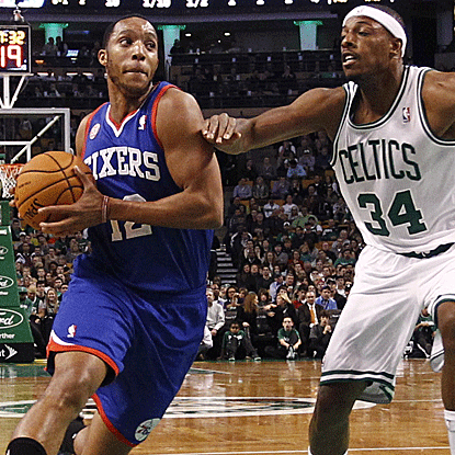 Evan Turner tallies game highs in both points (25) and rebounds (11) in the Sixers win vs. the Celtics. (US Presswire)