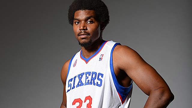 Andrew Bynum has yet to play a game for the Sixers after the huge offseason trade from LA. (Getty Images)