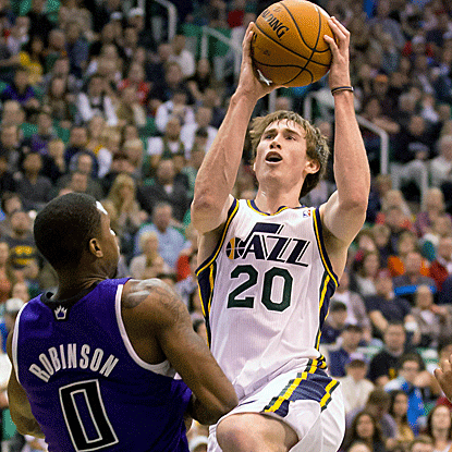 The Jazz's Gordon Hayward comes off the bench to score 23 points, including the game winner with 4.5 seconds left. (US Presswire)