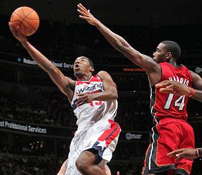 Jordan Crawford pours in 22 point as the Wizards find a way to trip the mighty Heat for the upset of the season. (Getty Images)
