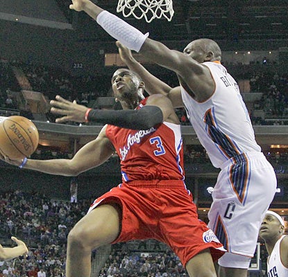 Chris Paul puts on a show with 10 assists and 19 points, including a key 3 late in the game. (AP)
