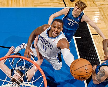 Glen Davis, who scores 28 points on 13-of-17 shooting, gets in position for a high-percentage shot here.  (Getty Images)