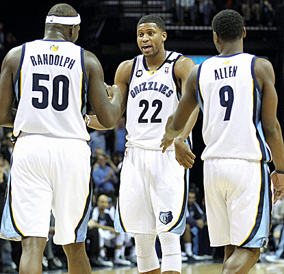 Rudy Gay and Zach Randolph key the offense, while Tony Allen is a beast defensively in a Grizzlies win.  (US Presswire)