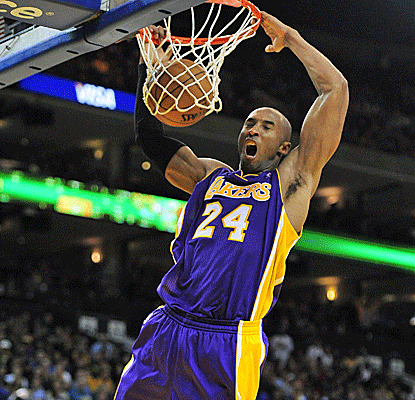 Kobe Bryant takes 41 shots to score 34 points, and is a beast down the stretch and in overtime.  (US Presswire)