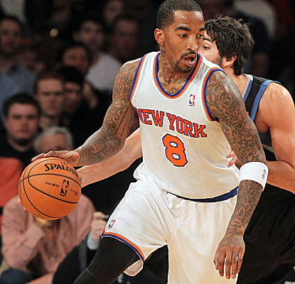 J.R. Smith scores 19 points off the bench as the Knicks rally from behind to take out the Timberwolves.  (US Presswire)