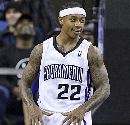 Isaiah Thomas scores 11 points for the Kings, who had lost six of their previous seven games.  (US Presswire)