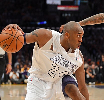 Kobe Bryant provides 34 points to help fuel the Lakers to their fifth straight win. (Getty Images)