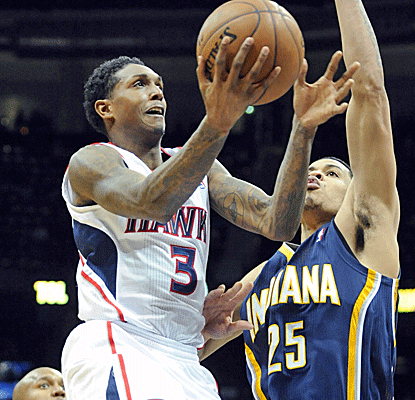 Lou Williams adds 21 points to a career-high 12 assists to lead the Hawks to their fourth straight victory.  (AP)