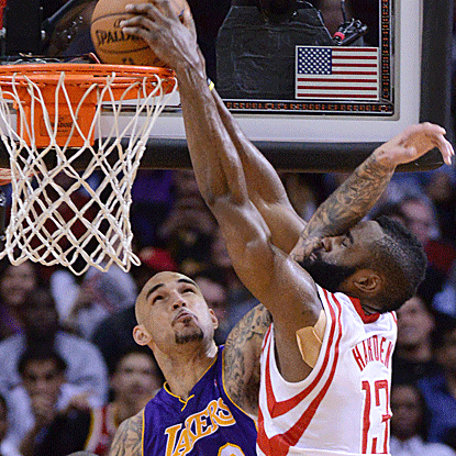 James Harden's game-high 31 points lead the Rockets to their fifth straight victory. (Getty Images)