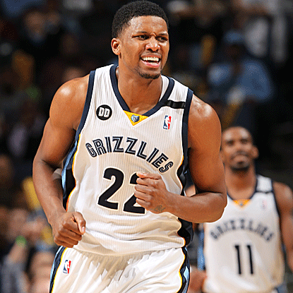 Rudy Gay's 14-foot jumper with 27.8 seconds left in overtime puts the Grizzlies over the Spurs. (Getty Images)