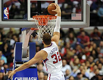 Blake Griffin elevates for a dunk in the Clippers' 94-87 win over the Wizards. (US Presswire)
