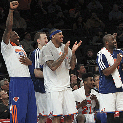 The Knicks lead by as many as 50 points to cruise to their fourth straight victory. (AP)