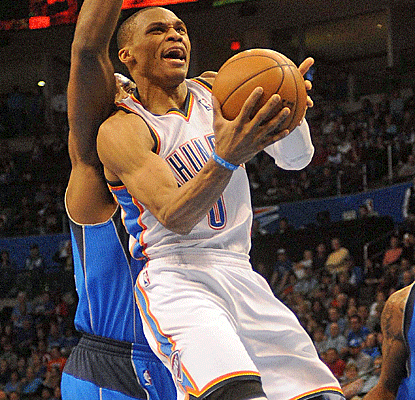 Russell Westbrook posts 24 points and seven assists as OKC beats Dallas for the 10th time in 11 games.  (US Presswire)