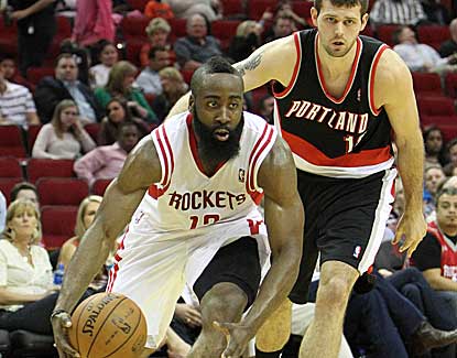 James Harden lights up the Blazers for 35 points and 11 assists as Houston cruises past Portland. (US Presswire)