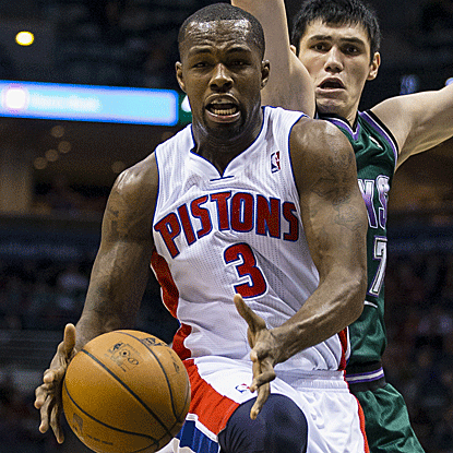 Rodney Stuckey connects on two free throws in the closing seconds to seal the Pistons' win over the Bucks. (Getty Images)