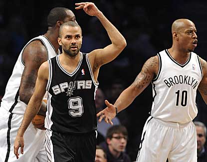 Tony Parker scores 29 points with 11 assists to lead the Spurs to victory without Tim Duncan or Manu Ginobili. (AP)