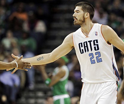 The Bobcats, owners of the NBA's worst record, ride Byron Mullens (25-18) to an upset over the Celtics. (AP)