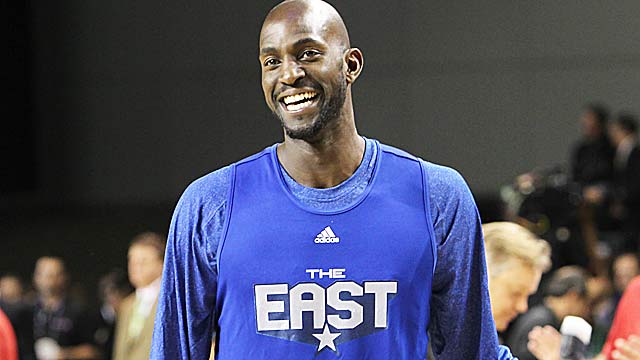 Kevin Garnett is playing in the All-Star Game for the 15th time in his 18 seasons in the NBA. (Getty Images)