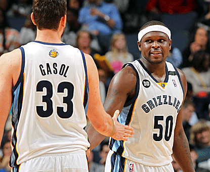 Zach Randolph and Marc Gasol combine for 35 points and 27 rebounds as the Grizzlies handle the Magic.  (Getty Images)