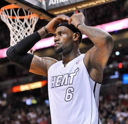 LeBron James shoots just 4 of 14 from the field, but he still produces 18 points, 10 assists and eight rebounds. (USATSI) 