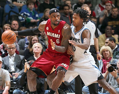 LeBron plays through a sore left knee to help the Heat make franchise history. (Getty Images)