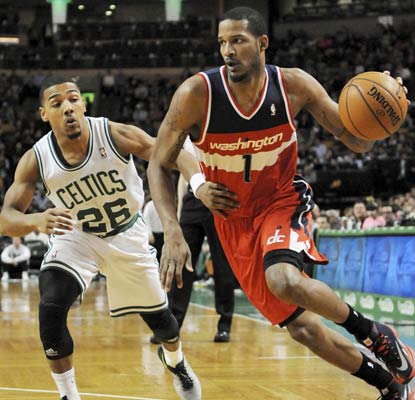 Trevor Ariza and the Wizards end the regular season by beating the Celtics. They will face the Bulls in the playoffs. (USATSI)