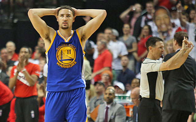 This was a tough loss for Klay Thompson and the Warriors. (USATSI)