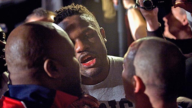 Chisora gets into it with Haye's entourage after losing to Vitali Klitschko. (Getty Images)