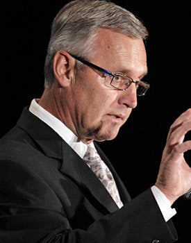 Jim Tressel's team, used to owning the Big Ten, has national title aspirations as well. (AP)