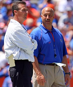 Urban Meyer has been able to lean more on Steve Addazio to ease his intense workload. (Getty Images)