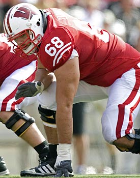 Gabe Carimi has admirably filled in the big shoes of current Cleveland Browns Pro Bowl tackle Joe Thomas. (US Presswire)