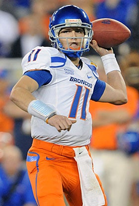 Kellen Moore's Broncos (No. 3) have the highest preseason ranking of any non-BCS team since 1998. (US Presswire)