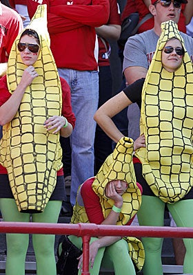 The Nebraska faithful sit in stunned disbelief as the Longhorns' defense finishes the job. (AP)