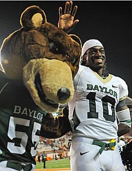 Quarterback Robert Griffin III and the Bears had plenty to celebrate Saturday. (AP)