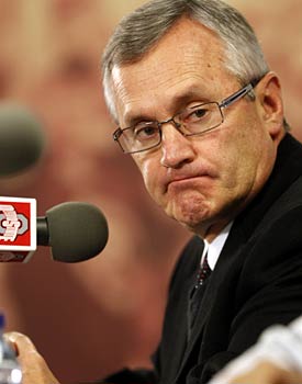 'We as coaches feel the buck stops here,' coach Jim Tressel says. (AP)